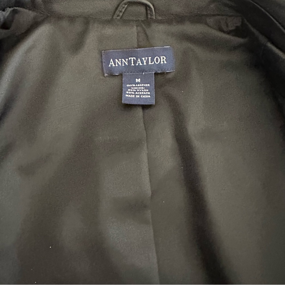 Ann Taylor Black Lamb Leather Jacket - Picture 11 of 14